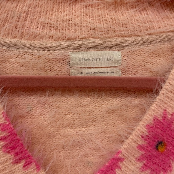 Urban Outfitters Pink Floral Knit Pullover Sweater - Picture 4 of 12